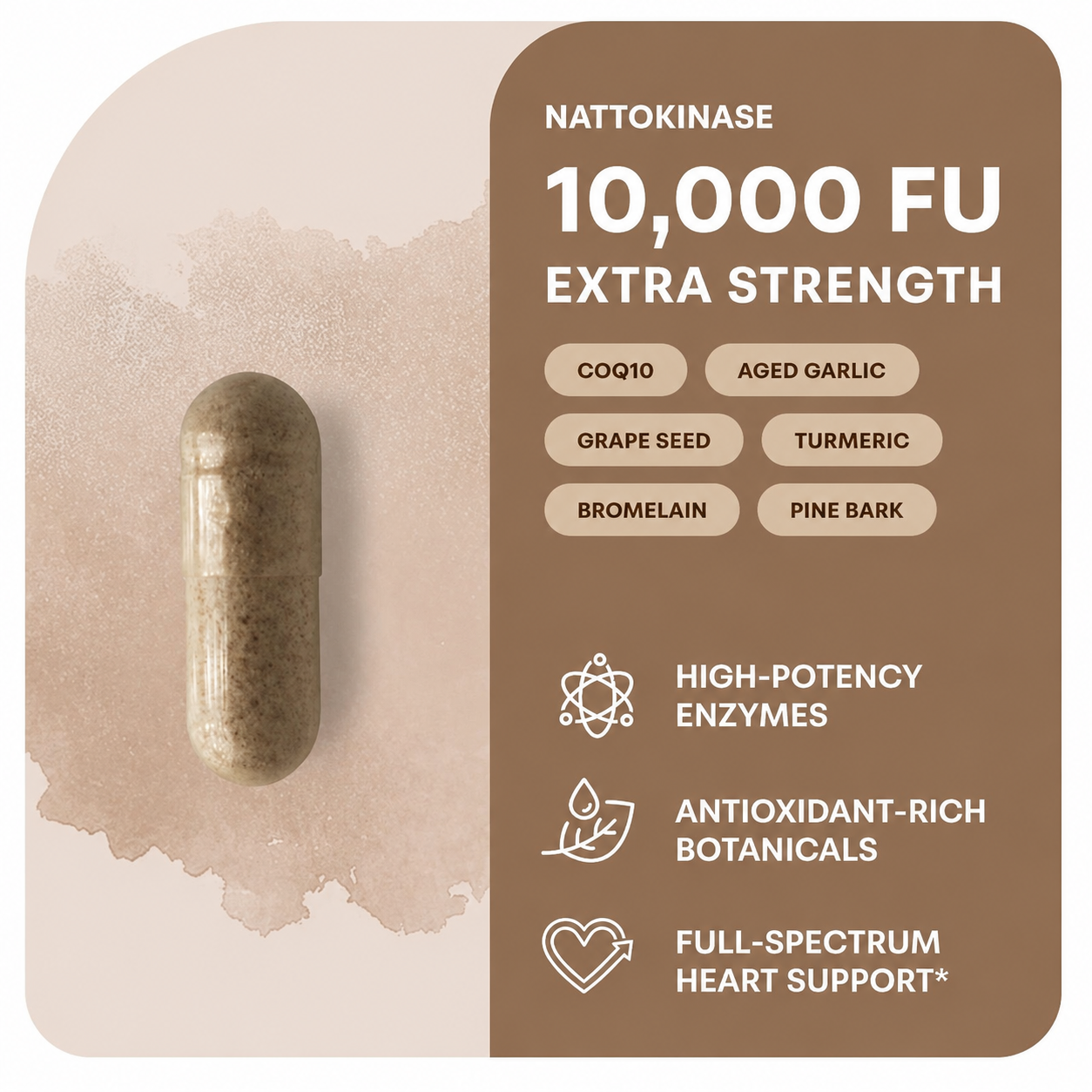 Nattokinase 10,000 FU Cardiovascular Support Complex
